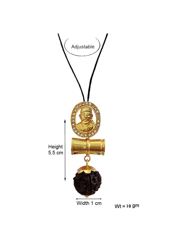 Sai Baba Damru Rudraksha Pendant By Menjewell