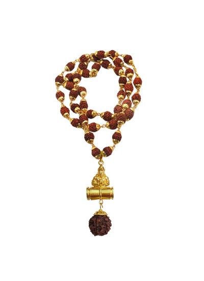 Pawan Putra Hanuman  Rudraksha  Damru Pendant By Menjewell