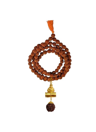 Pawan Putra Hanuman  Rudraksha  Damru Pendant By Menjewell