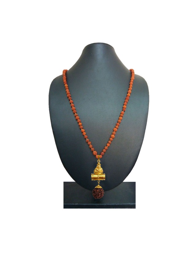 Pawan Putra Hanuman  Rudraksha  Damru Pendant By Menjewell