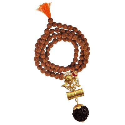 Om Ganesha Damru Rudraksha Pendant By Menjewell