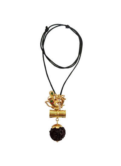 Ganesha Damru Rudraksha Pendant By Menjewell