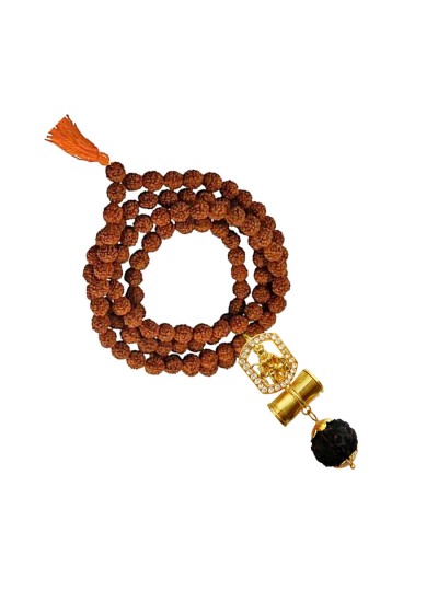 Pawan Putra Hanuman  Rudraksha  Damru Pendant By Menjewell