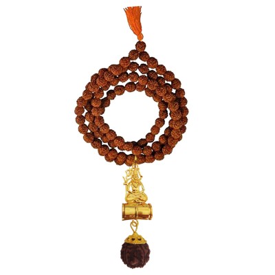 Mahadev Shiva Rudraksha Damru Pendant By RICH AND FAMOUS