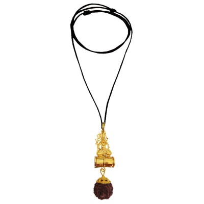 Mahadev Shiva Rudraksha Damru Pendant By Menjewell