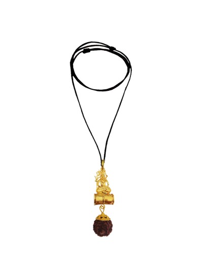 Mahadev Shiva Rudraksha Damru Pendant By Menjewell