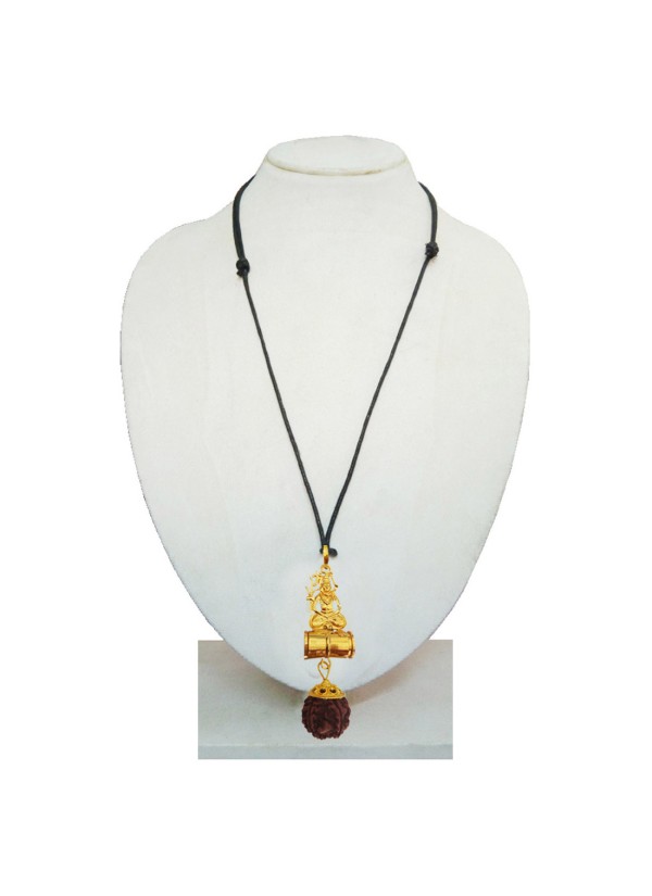 Mahadev Shiva Rudraksha Damru Pendant By Menjewell