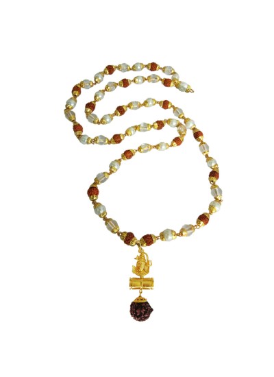 Shiv Shakti Kavach Rudraksha Damru Pendant