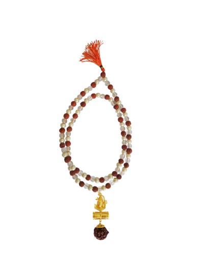 Shiv Shakti Kavach Rudraksha Damru Pendant