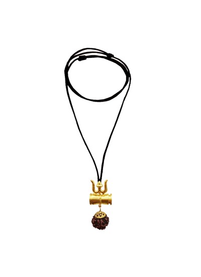 Shiv Trishul Rudraksha Damru Pendant