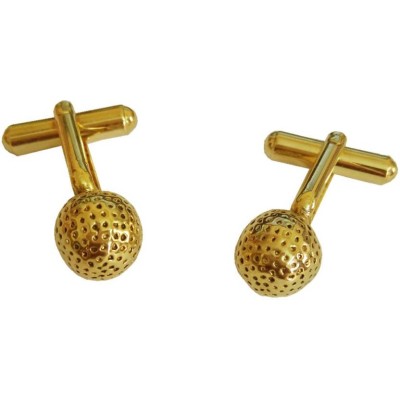 Cufflinks Gold Classic Round Design by Menjewell 