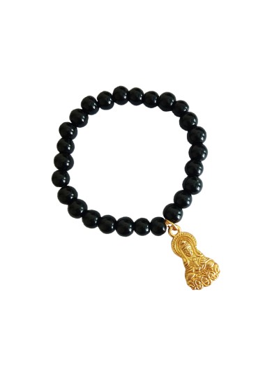 Men's BLACK ONYX Bracelet With Silver LEOPARD Head - One Size Fits All – GT  collection