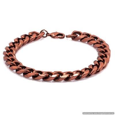 Copper  Curb Chain Fashion Brass Copper Bracelet