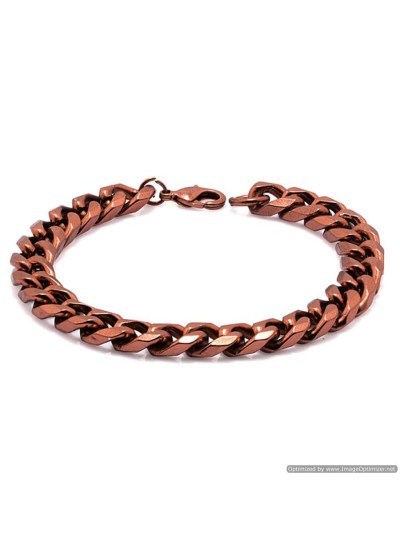 Copper  Curb Chain Fashion Brass Copper Bracelet