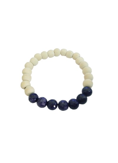 Multicolor Tulsi Wood Meditation Beads Tanzania stone Bracelet For Men