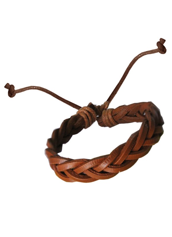 Mens Jewellery  Brown  Adjustable woven Fashion Leather Bracelets