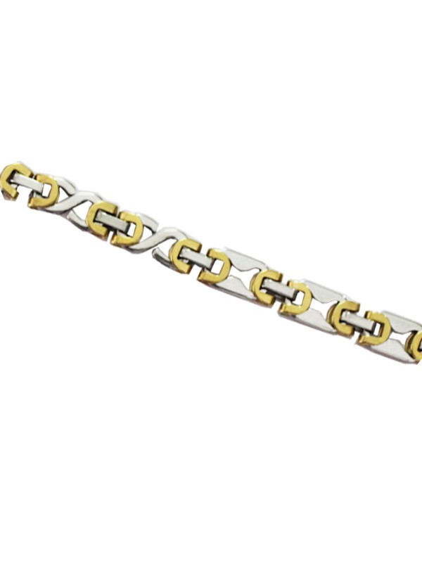 Gold::Silver  Box Byzantine Chain Link Fashion Chain Bracelets