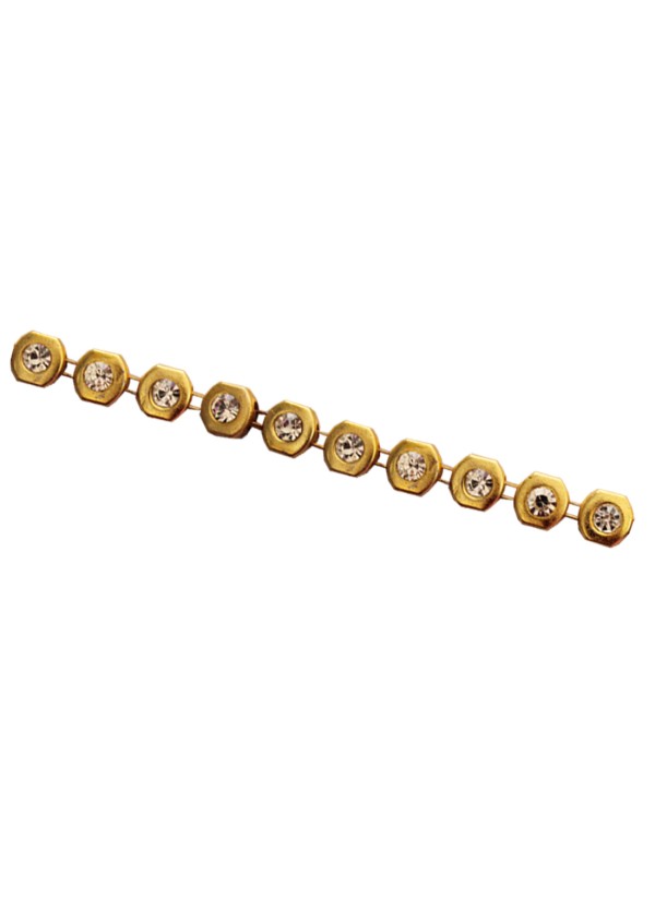 Gold  Golden Link CZ Studded Fashion Bracelet 