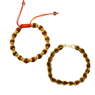 Menjewell New Classic Collection Multicolor Rudraksha beads Design Bracelet Combo