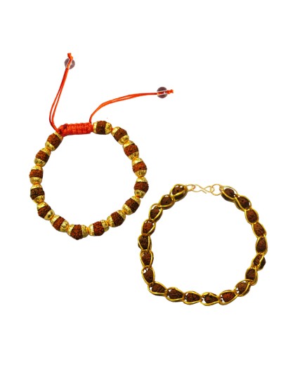 Menjewell New Classic Collection Multicolor Rudraksha beads Design Bracelet Combo