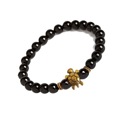  Beads Bracelet Tortoise Charm By Menjewell