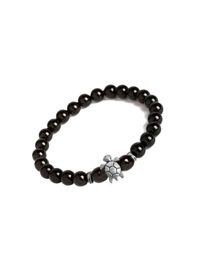Black Onyx Bracelet for Men [Personalized] | FARUZO