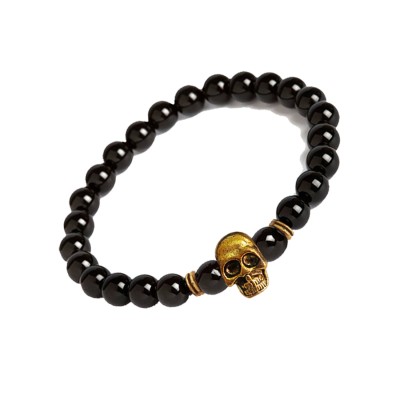 Beads Bracelet Human Skull By Menjewell 