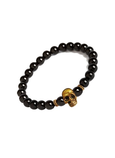 Beads Bracelet Human Skull By Menjewell 