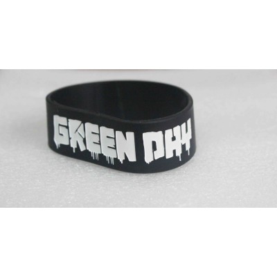 Elegant Multicolor - Green Day Stylish Trendy Stretchable Sillicon Rubber WristBand