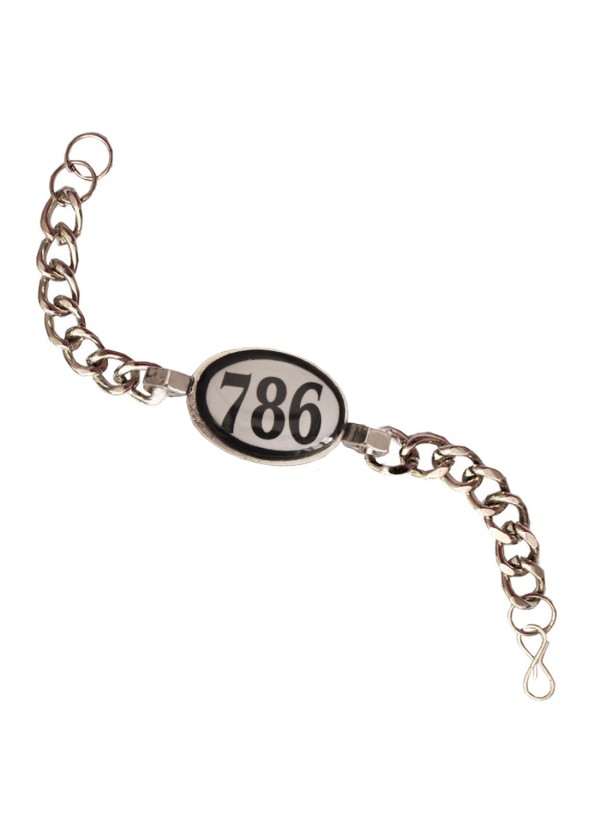 Elegant Silver Fashion Religious 786 Bracelet