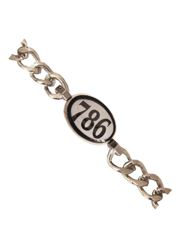 Elegant Silver Fashion Religious 786 Bracelet