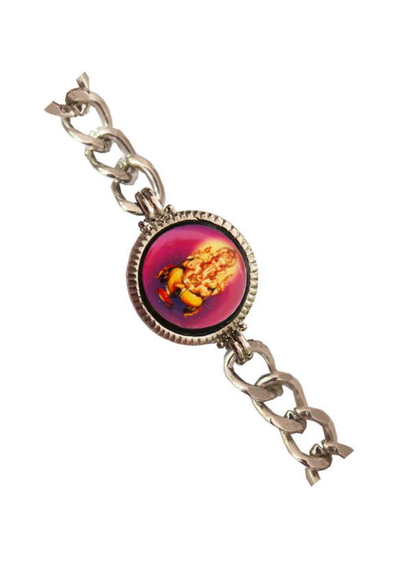 Elegant Silver Religious Ganesha Bracelet