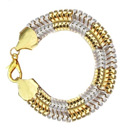 Mens jewellery  Gold::Silver  Dual Tone Link Style  Fashion Chain Bracelets