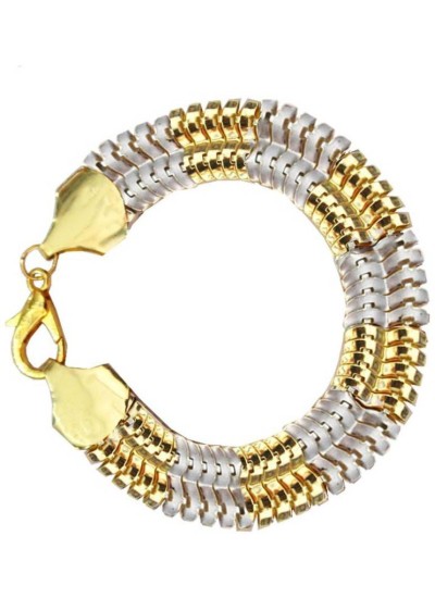 Bindu Gold Tone Silver Bracelet