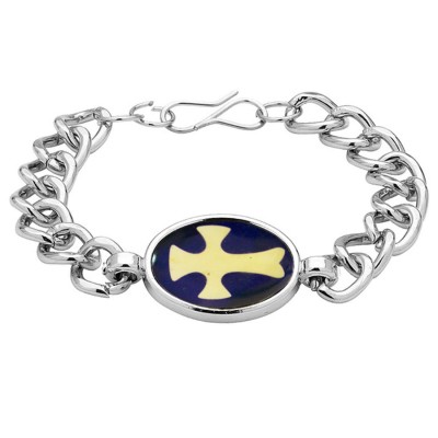 Silver  Christ Cross Fashion Religious Bracelet