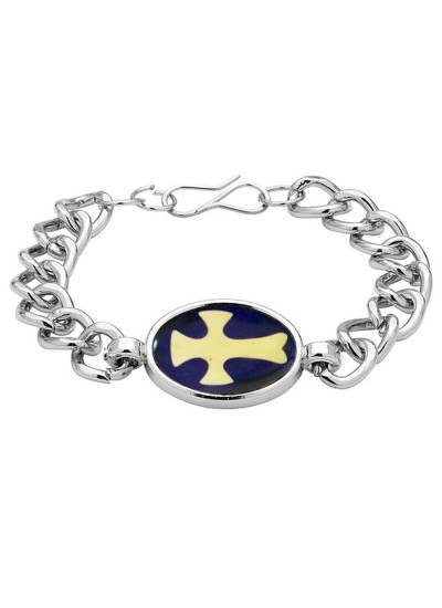 Silver  Christ Cross Fashion Religious Bracelet
