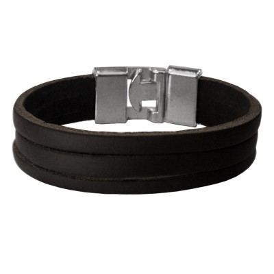 Black  Leather Fashion Bracelet