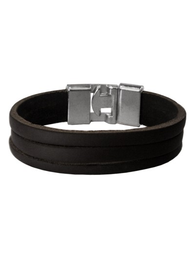 Black  Leather Fashion Bracelet
