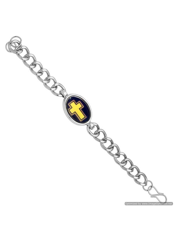 Silver Religious Christ Cross Fashion Bracelet