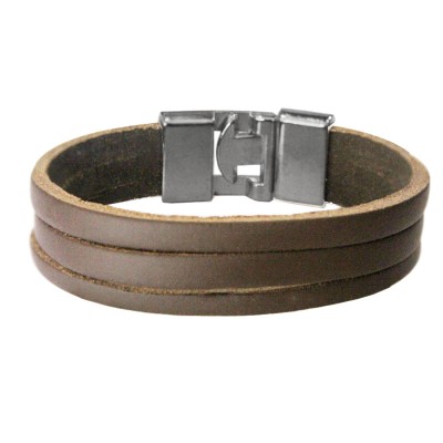 Beige Leather Band Fashion Leather Bracelet