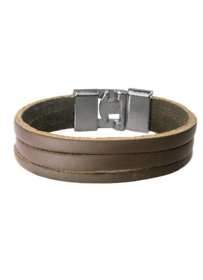 Beige Leather Band Fashion Leather Bracelet