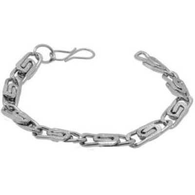 Mens Jewellery  Silver  Byzantine Chain Fashion Bracelet 