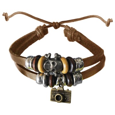 Beige  Camera Charm Fashion Bracelet 