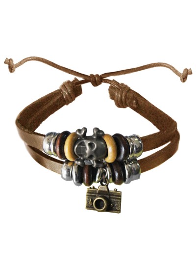 Beige  Camera Charm Fashion Bracelet 