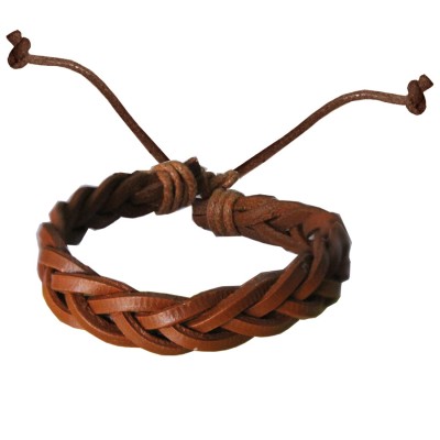 Mens Jewellery  Brown  Adjustable woven Fashion Leather Bracelets