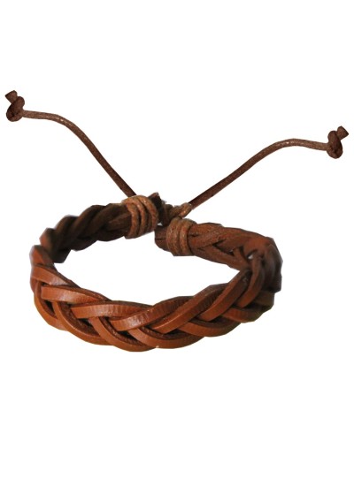 Mens Jewellery  Brown  Adjustable woven Fashion Leather Bracelets