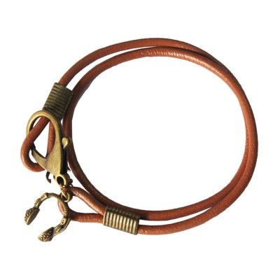 Multilayer Charm Orange Fashion Leather Bracelet 