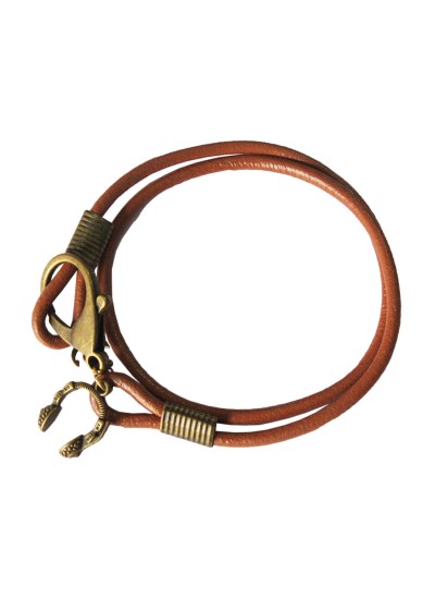 Multilayer Charm Orange Fashion Leather Bracelet 