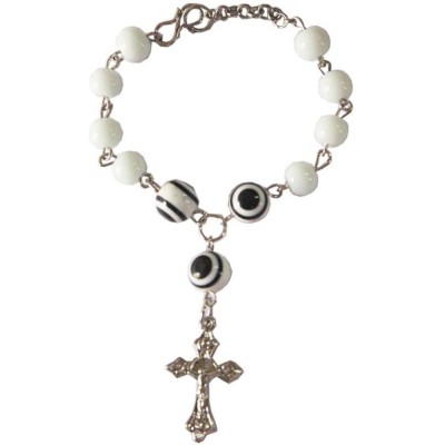 Elegant White Christ cross charm fashion Religious Bracelet