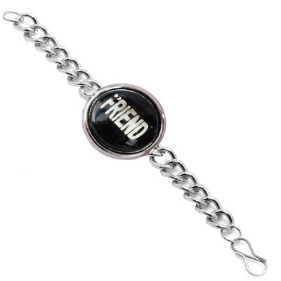 Black::Silver  Friendship day special Silver Link fashion Bracelet 